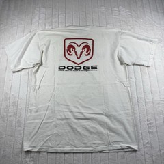 Vintage Dodge Cars & Trucks T-Shirt Men’s XL White Double Sided Print White Rare