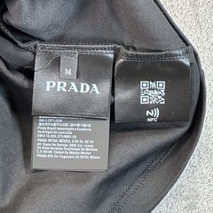PRADA Men’s Black Cotton Jersey Crew Neck Logo T-Shirt Size Medium Regular