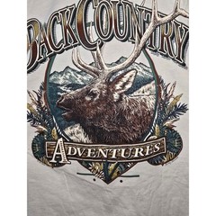 Vintage Gatlinburg Shirt Tribal Native Art Outdoor Elk Graphic Cream L Tee