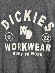 Dickies Workwear Gray Graphic T Shirt Men’s Medium Back Print Short Sleeve