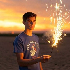 Mens Fire Quacker T Shirt Funny Sarcastic Fourth Of July Party Duck Fireworks