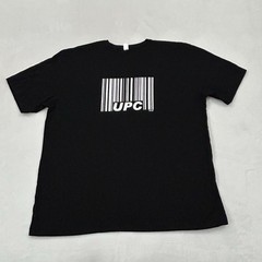 UPC v1.0 Barcode MMA UFC Black Graphic Logo Short Sleeve Tee Shirt Men’s XXL