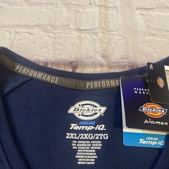 Dickies Women’s Raglan Sleeve Cooling Temp-iQ Performance Shirt Navy XXL Blue