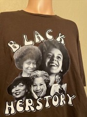 Women Of Black History HERSTORY Brown Shirt Size 2XL Mens