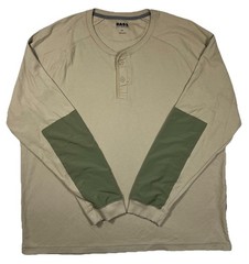 Bass Outdoor Shirt Mens 2XL Green Henley Performance Thermal Hiking Camping
