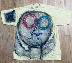 Vintage Hand Painted T-shirt Korey Martin Artist Kodoma 2000s Y2K Abstract AOP Y