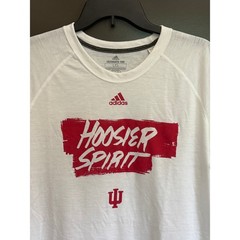 Adidas Indiana University Hoosiers Ultimate Tee White Red Shirt Mens Large
