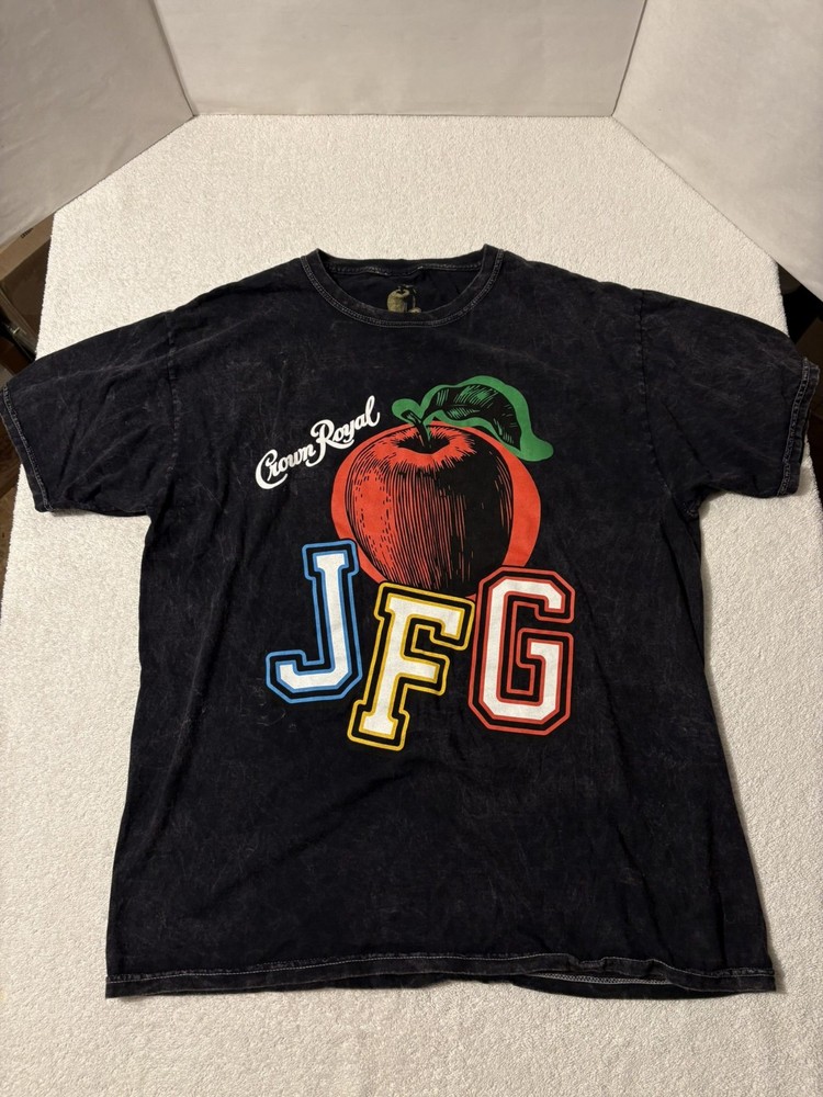 CROWN ROYAL JFG T-SHIRT LARGE Joe Freshgoods Black Acid Washed Rare