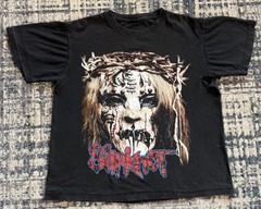 Vintage Early 2000s Slipknot Maggot Face Double Sided T Shirt Sz M Nu Metal Band