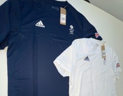 Adidas Training Shirt Team GB Tech Olympic Jersey White Blue XS S M L XL 2XL 3XL