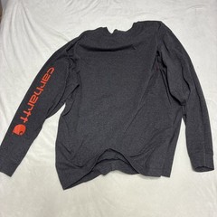 Carhartt K231 Original Fit Long Sleeve Graphic Logo Sleeve Shirt XL Regular Gray