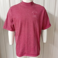 Illicit Bloc IB Sportswear Mens Medium T-Shirt Washed Magenta 300GSM 100% Cotton