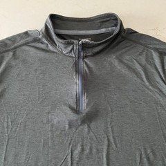 G.H. Bass & Co. 1/4 Zip Shirt Men’s XL Dark Greenish Gray Lightweight Stretch