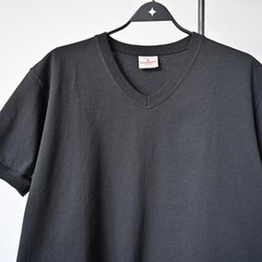 UNUSED, GOODWEAR CUFF AND HEM RIB heavyweight t-shirt made in USA, black, size L