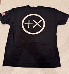 Positive Times T Shirt American Flag On Sleeve Quality Fast Shipping L +x