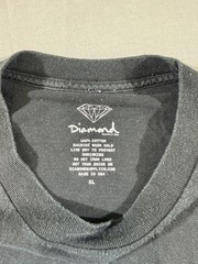 Y2K Diamond Supply Co. Black Tee with Turquoise Dripping Diamond Graphic