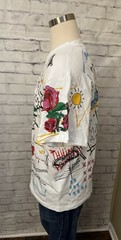 First Row Lemonade T Shirt All Over Graphic Size Large White Art Rare New