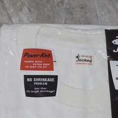 Vintage Jockey White T-shirt Size Medium New ! Old Stock!