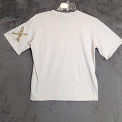 Armani Exchange Shirt Adult Large Beige Graphic Gold Logo Classic Designer SS