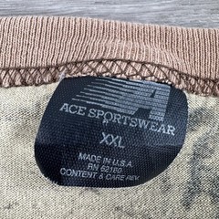 Vintage Boxy Fit Camo Shirt 2XL Sniper Long Sleeve Pocket USA Ace AOP Faded