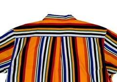 Weiv Of Los Angeles Brilliant Colored Stripe Short Sleeve Button Shirt Mens 2XL