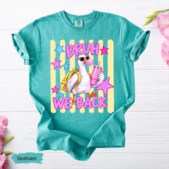 Funny Goose Bruh We Back Shirt Retro Preppy Back To School Student Graphic Tee