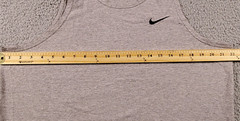 Vintage Nike Muscle Shirt USA Gray Grey Sleveless Tee Black Swoosh Logo Size L