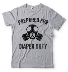 Funny Humor T-shirt Diaper Duty Tee Shirt Father’s Day Gift Shirt Dad Maternity