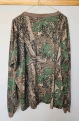Vintage Ace Sportswear Shirt Mens 2XL Camo Mossy Oak Long Sleeve Hunting USA 90s