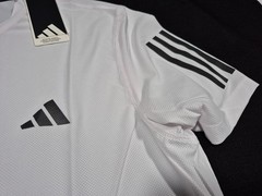 Adidas Mens OWN THE RUN Shirts S/S Training White Blackr- Jersey Jogging IK7436