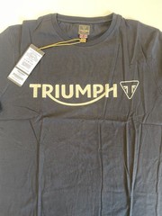 Triumph Cartmel T Shirt Mens 2XL Jet Black Cotton Classic Fit Logo Short Sleeve