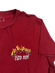 Lee Jeans ESTD 1889 T Shirt Mens Large Red American Original Classic Fit Graphic