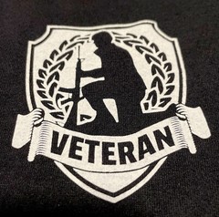 Veteran Pride T Shirt/ Men’s (XL) Black Hanes ComfortSoft 100% Cotton