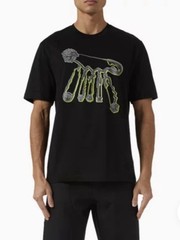 Versace Pop Pin Mesusa Black Cotton Jersey T-shirt Men’s Size 3XL Authentic