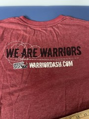 Warrior Dash Men’s Short Sleeve T-Shirt Size Large Burgandy Cotton Blend