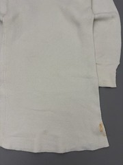 Vintage 70s JcPenny Thermal Shirt White 100% Combed Cotton Waffle Knit Flaws L