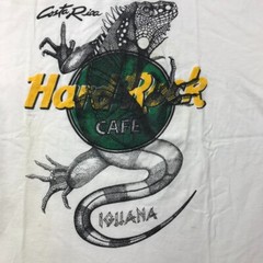 Vintage Hard Rock Cafe Shirt Mens XL Iguana Costa Rica Y2K GIANT Tag Grunge *