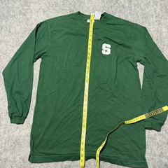 Vintage Pro Edge Mens Henley T-Shirt Size M Green Michigan State University