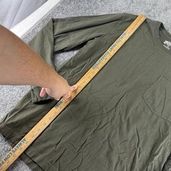 Duluth Long Sleeve Green Longtail T Shirt Untucked Length Standard Fit Mens M