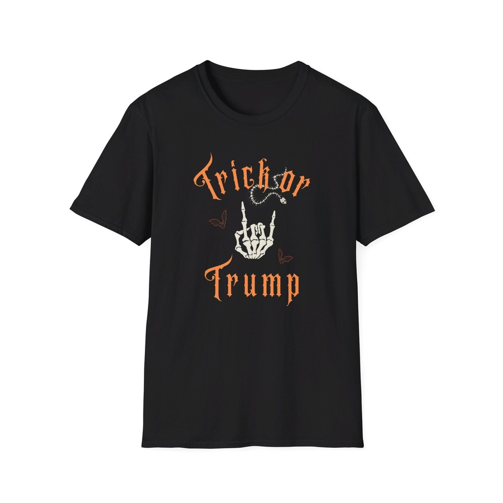 Trick or Trump. Trump Halloween. Trump Shirt. Gildan Unisex Softstyle 64000