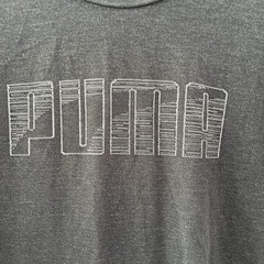 PUMA Dark Gray Logo Athletic T-shirt Casual Classic Unisex Size Medium M