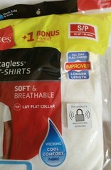 Hanes Men’s Tagless Comfortsoft crewneck T-Shirt-White, SIZE S/P 34″-36 , 4-Pack