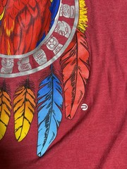 Pacer Honduras Souvenir T-Shirt Pink Size Medium Scarlet Macaw Maya Graphic Tee