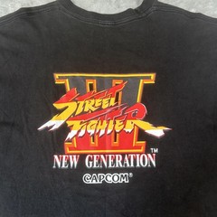 Vintage Capcom Street Fighter III Shirt Mens Large Black Alex Graphic *Early Rot
