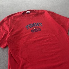 Vintage Tommy Hilfiger Shirt Mens Extra Large XL Gray Made in USA 90s Cotton