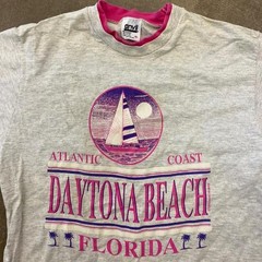 Vintage Daytona Beach Florida Anvil Atlantic Coast Destination Nature Shirt M