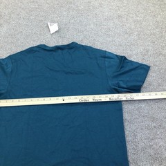 Eddie Bauer Shirt Mens Medium Meridian Blue Pocket Tee Tagless Sample Cotton