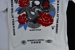 Tenaciti Studio RR Rock & Roll Tee Short Sleeve Graphic T-Shirt White Mens M