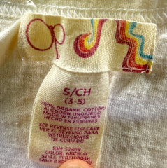 OP White Organic Cotton Scoop Neck Pocket Tee Juniors S (3–5) Casual