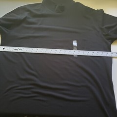 Uniqlo Mens XL Black Mock Neck Long Sleeve Shirt Minimalist Neutral NWOT